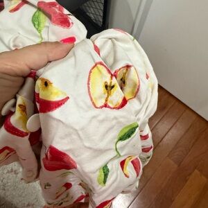 Modcloth x Miss Lulo Slice of Summer White Dress with Red Apple Print, size L